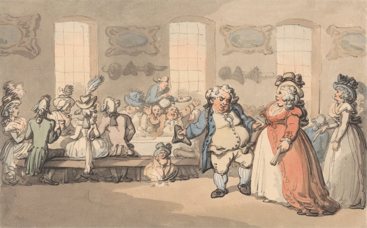 A fürdő kényelme: A reggeli alkotó: Thomas Rowlandson