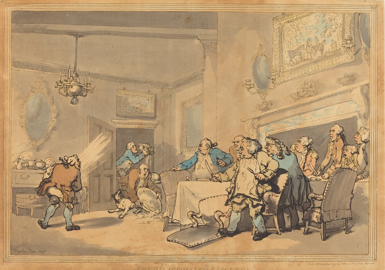 A csalódott epikúrák, 1787. alkotó: Thomas Rowlandson