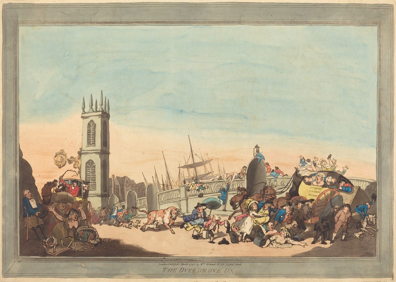 Az Overdrove Ox alkotó: Thomas Rowlandson