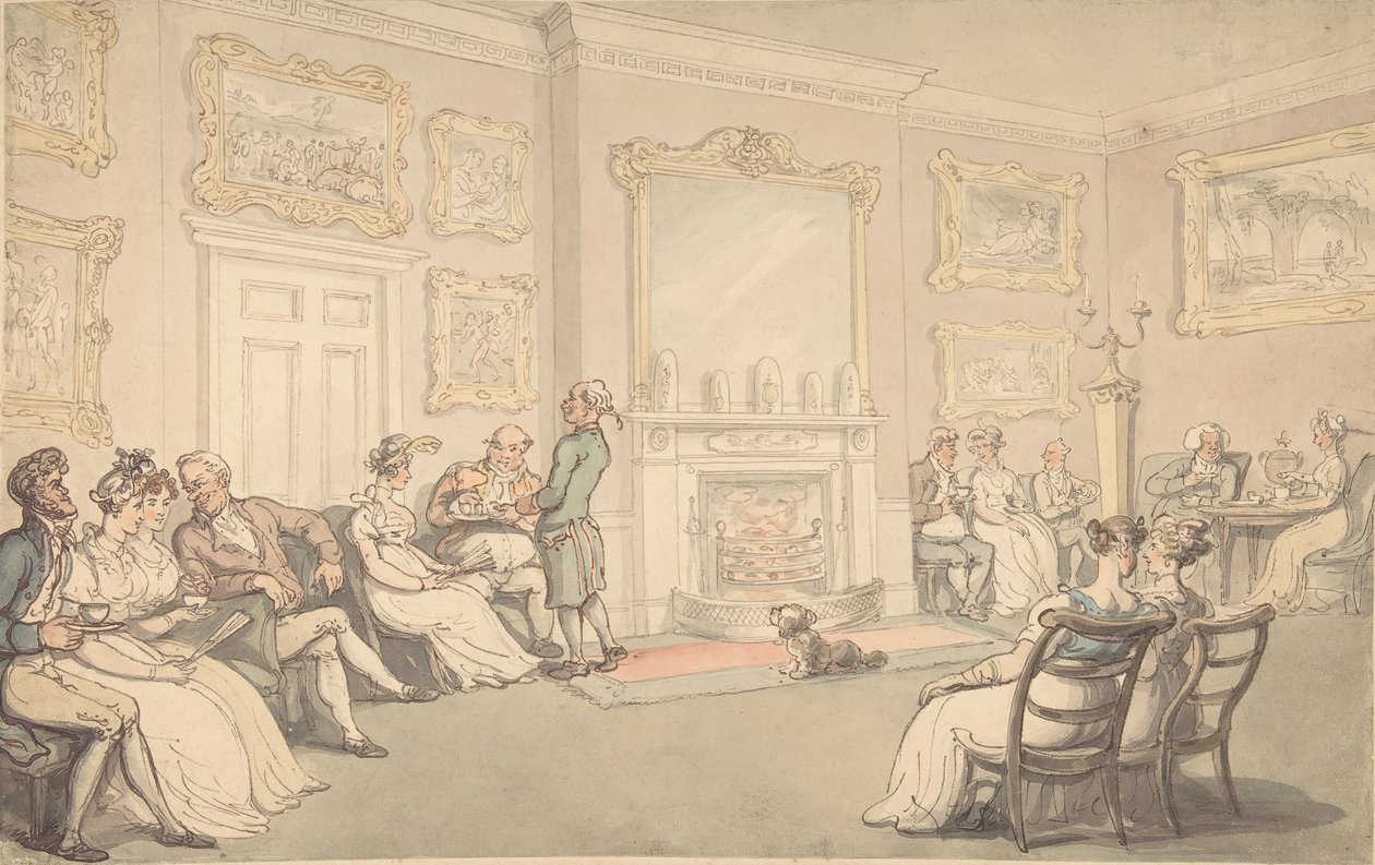 A recepció, 1780-1827. alkotó: Thomas Rowlandson