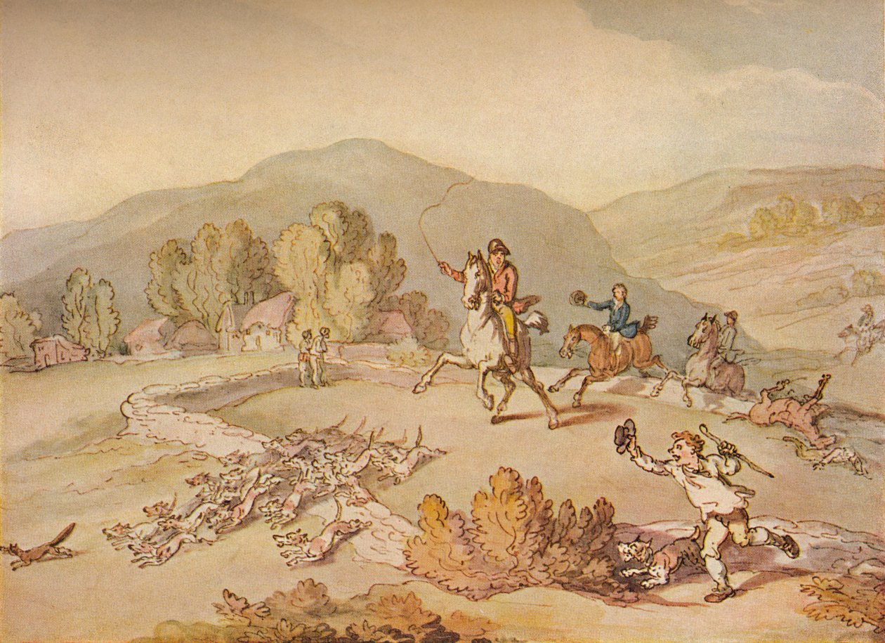 A faluvadászat, 1800, 1922 alkotó: Thomas Rowlandson
