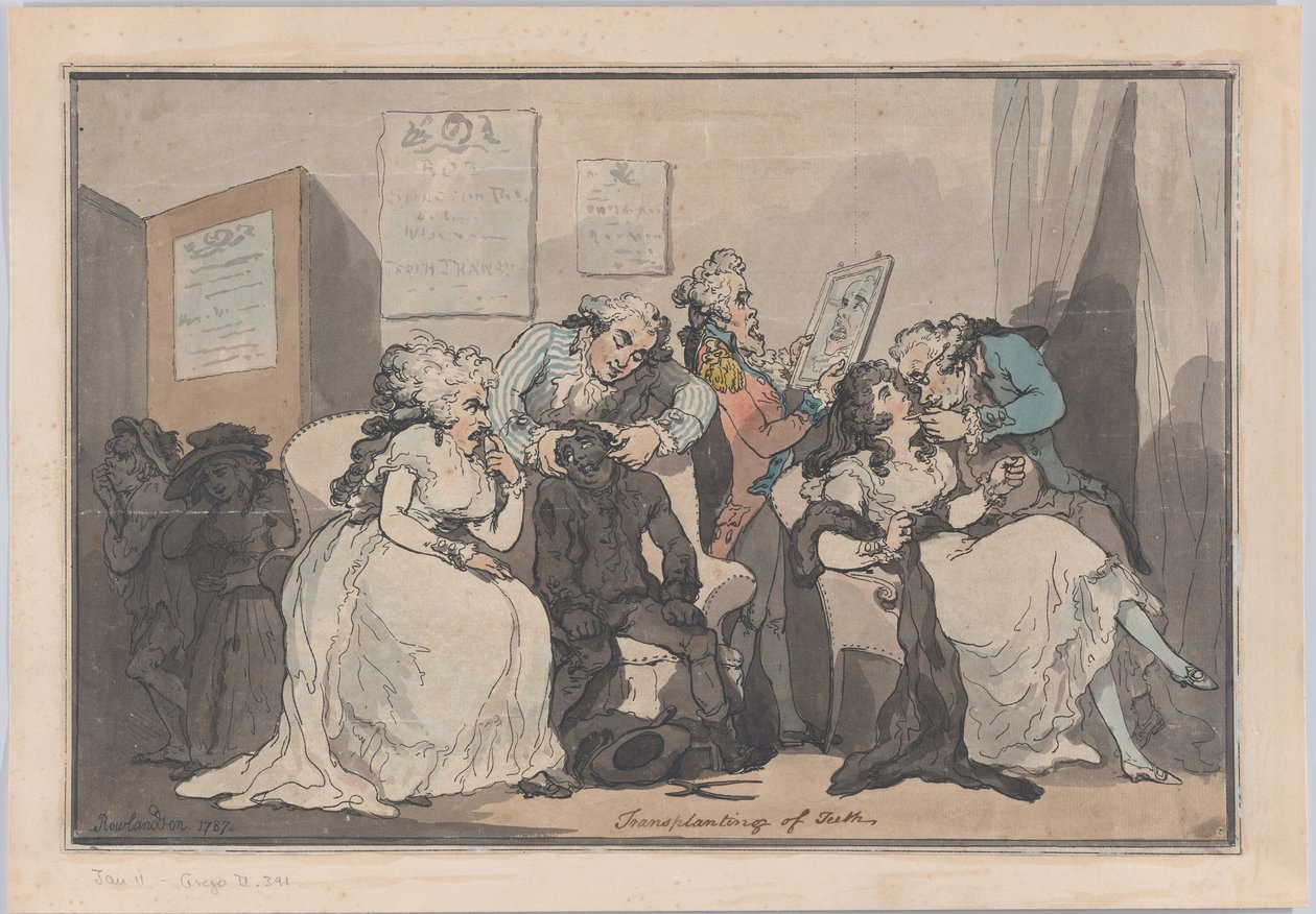 Fogátültetés, 1787., 1787. alkotó: Thomas Rowlandson
