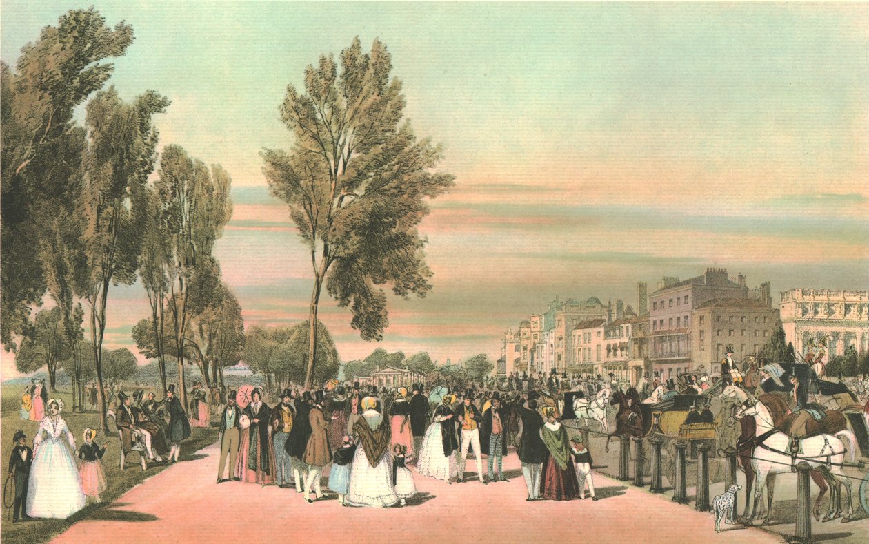 Hyde Park a Grosvenor Gate közelében. alkotó: Thomas Shotter Boys