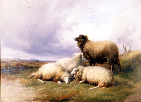 Birkák a tájban alkotó: Thomas Sidney Cooper