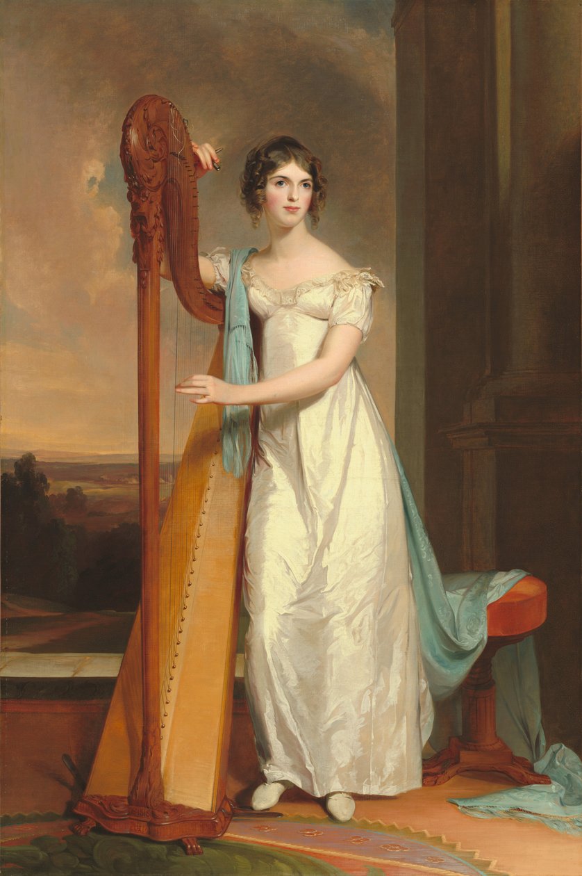 Hárfa hölgy: Eliza Ridgely, 1818. alkotó: Thomas Sully