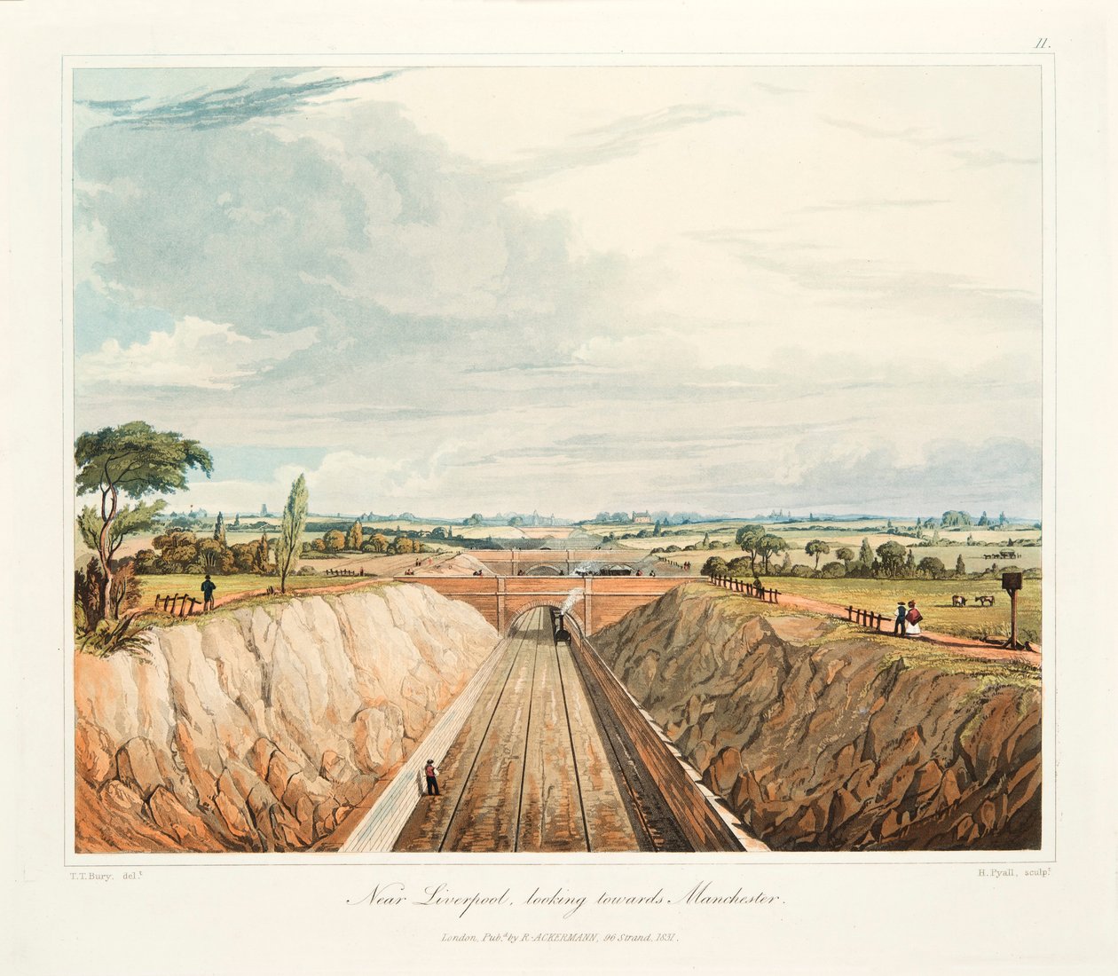 „Liverpool közelében, Manchester felé tekintve”, 1831 alkotó: Thomas Talbot Bury