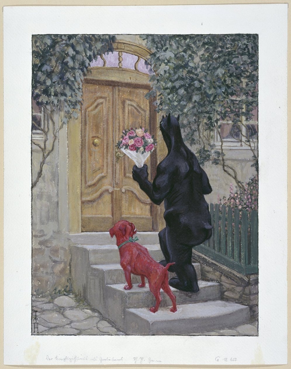 Der Simplicissimus als Gratultant alkotó: Thomas Theodor Heine