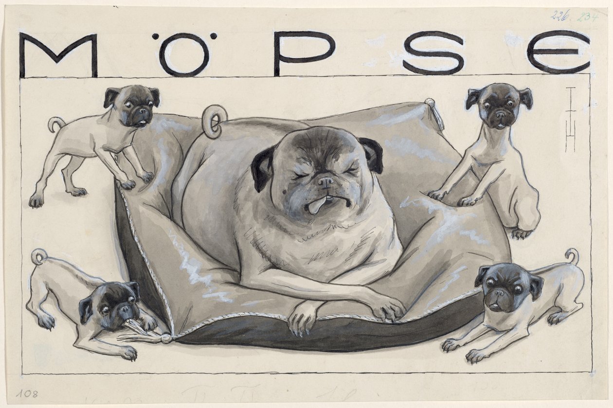 mopszokat alkotó: Thomas Theodor Heine