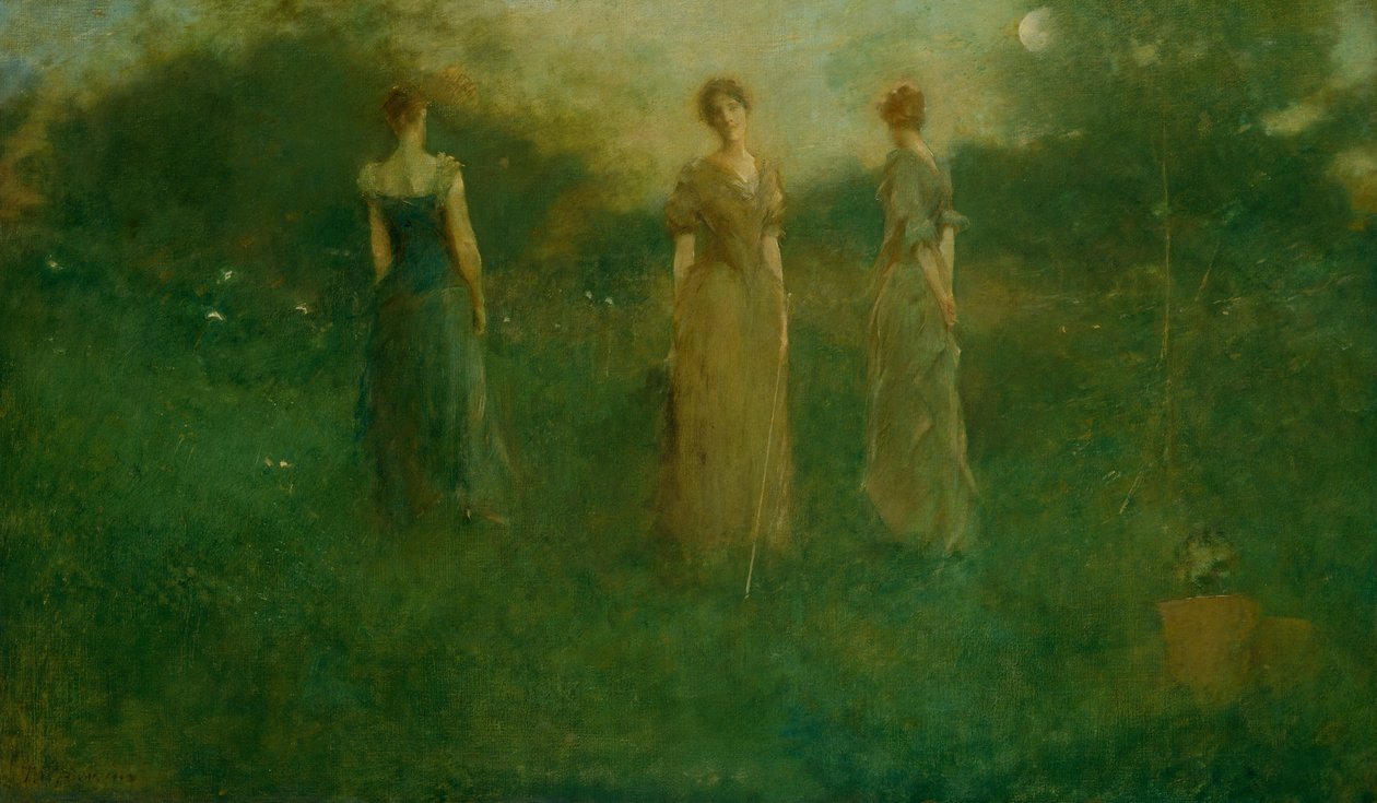 A kertben, 1892-1894. alkotó: Thomas Wilmer Dewing