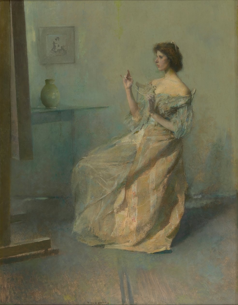 A nyaklánc, kb. 1907. alkotó: Thomas Wilmer Dewing