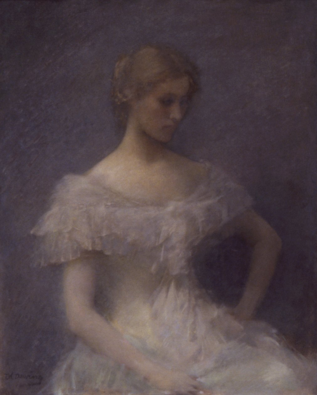 Ülő fiatal lány, 1896. alkotó: Thomas Wilmer Dewing