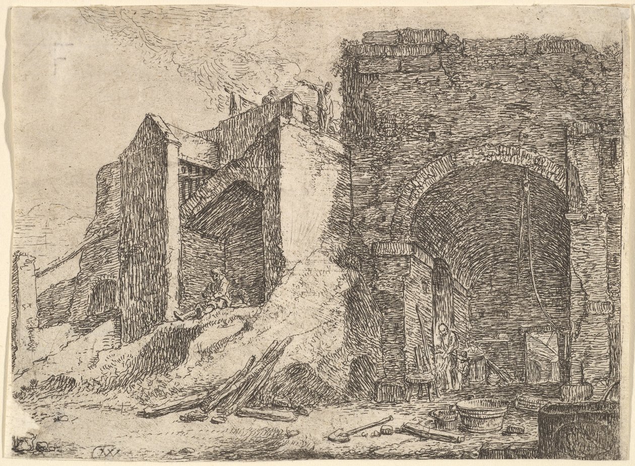 A kovácsműhely, 17. század. alkotó: Thomas Wijck