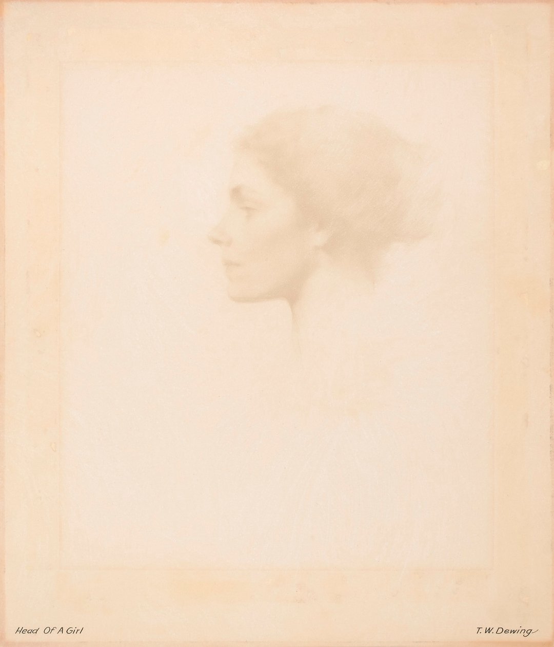Egy lány feje alkotó: Thomas Wilmer Dewing