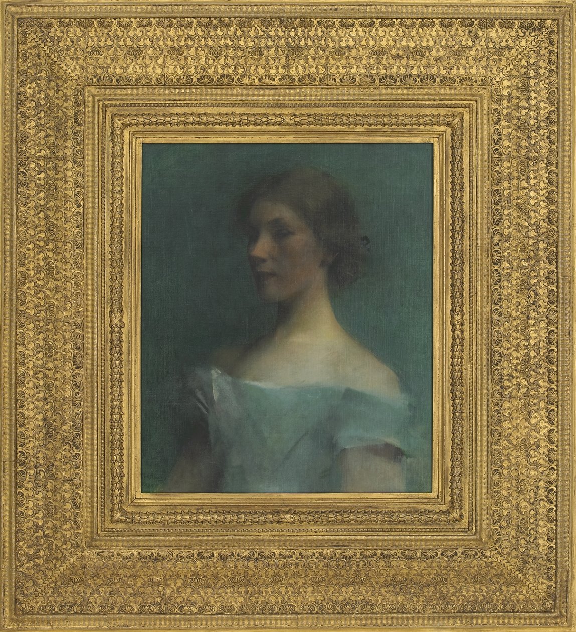 Portré kék színben, 1898 alkotó: Thomas Wilmer Dewing