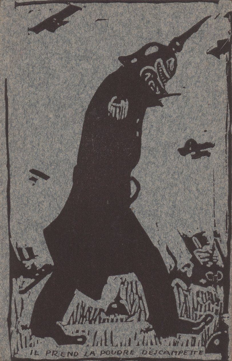 Elveszi a port (fametszet szürke papírra) alkotó: Théophile Alexandre Steinlen