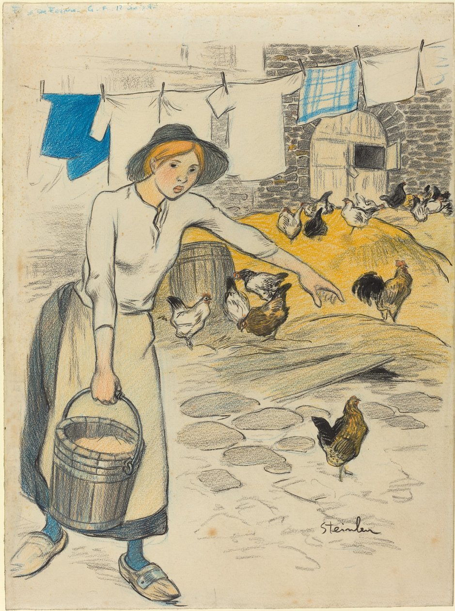 Farm lány, 1896. alkotó: Théophile Alexandre Steinlen