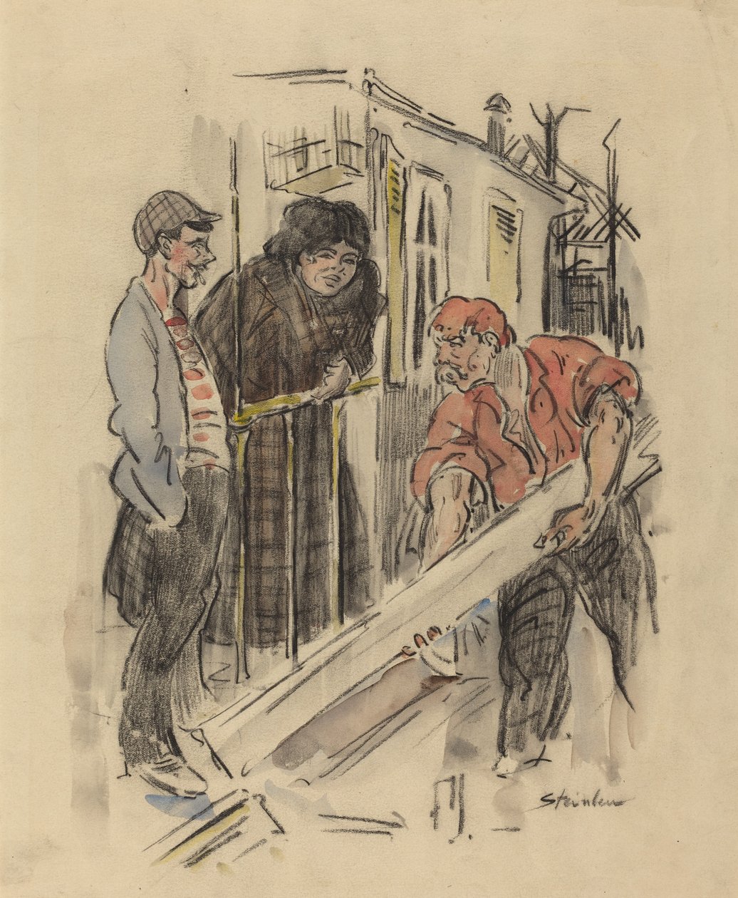 Pletykák, 19. század vége – 20. század eleje. alkotó: Théophile Alexandre Steinlen