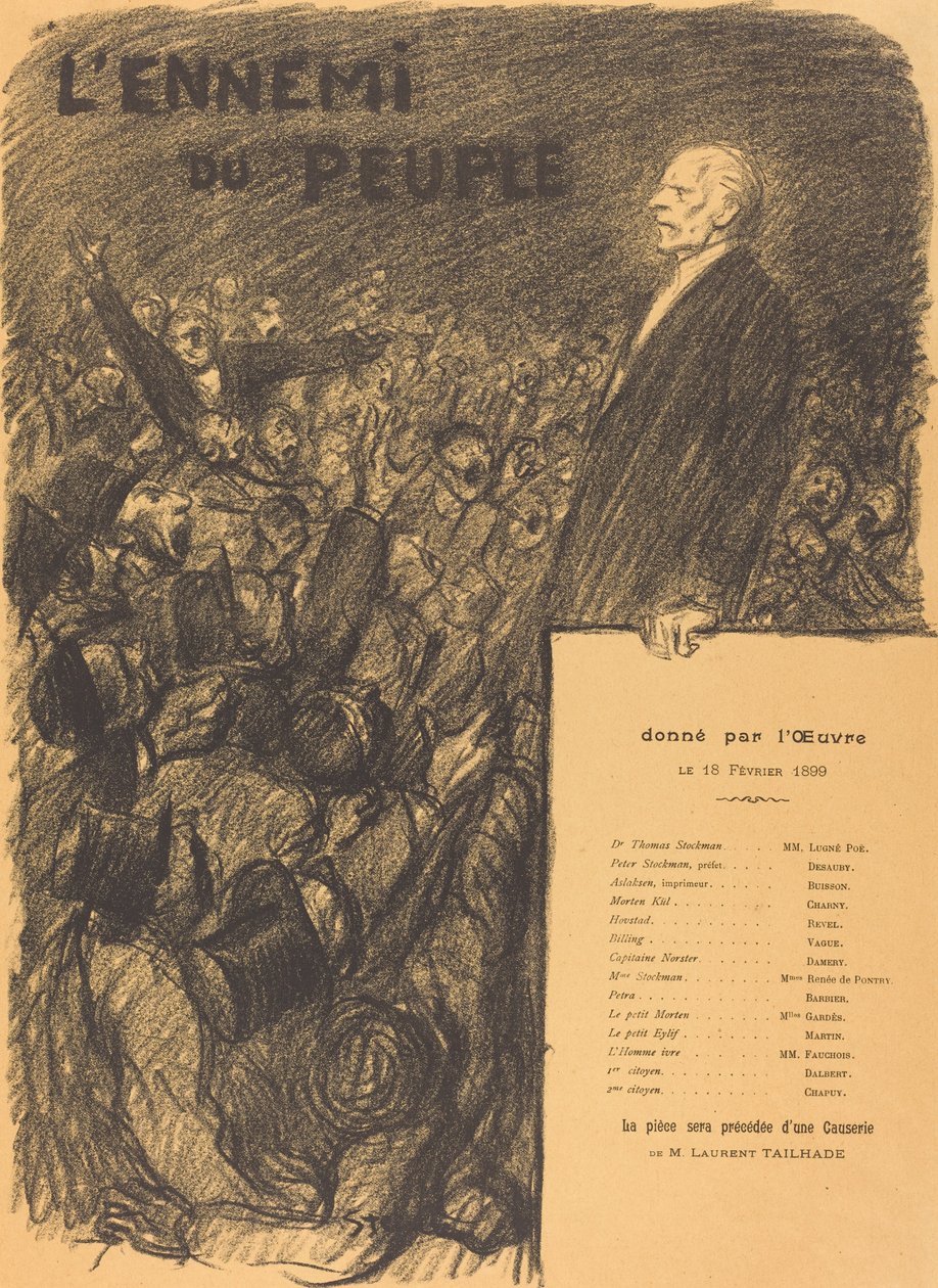 A nép ellensége, 1899. alkotó: Théophile Alexandre Steinlen