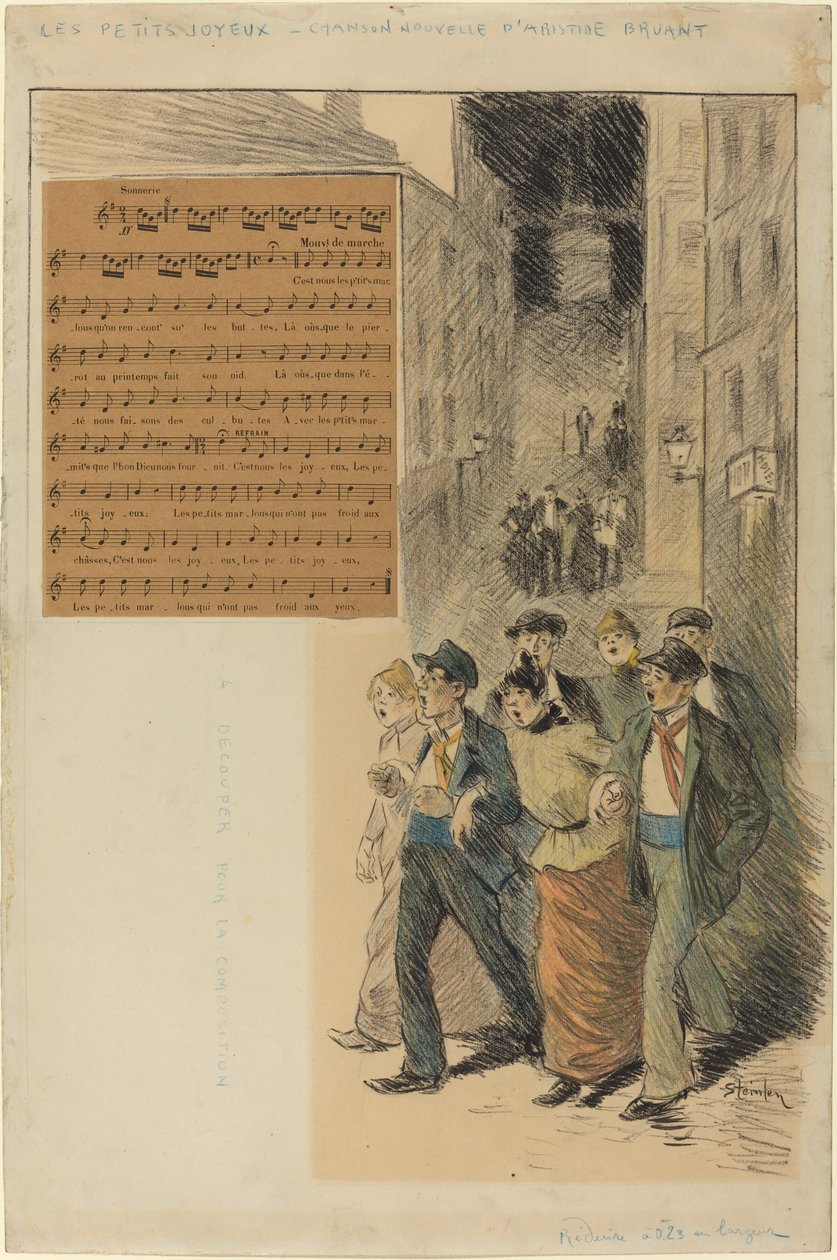 A vidám kicsik, 1891. alkotó: Théophile Alexandre Steinlen