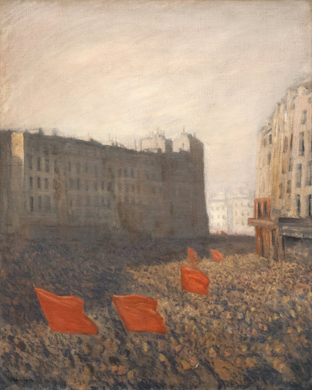 Népi tüntetés, c. 1903. alkotó: Théophile Alexandre Steinlen