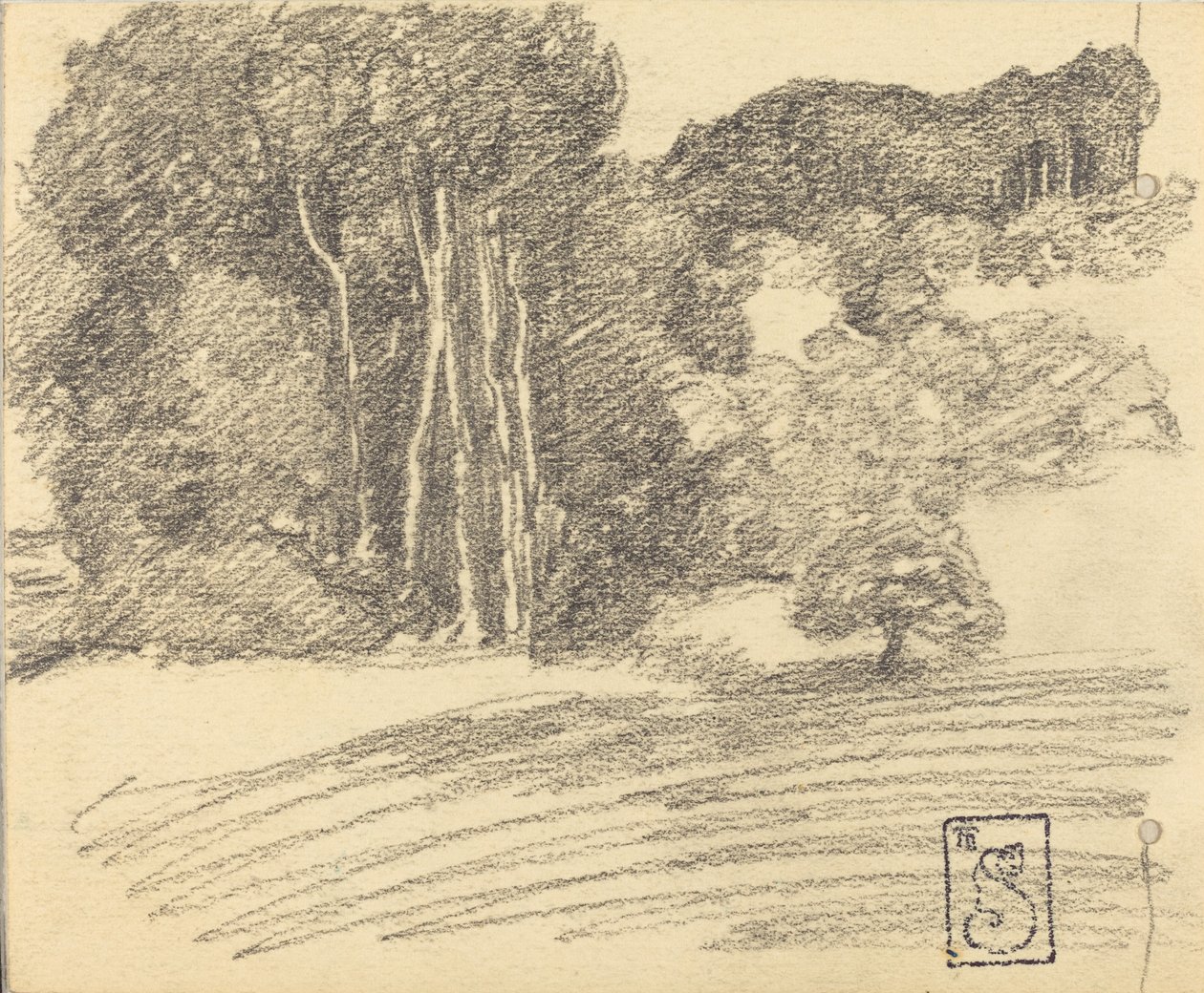 A Courdemanche-i erdő, 1895. alkotó: Théophile Alexandre Steinlen