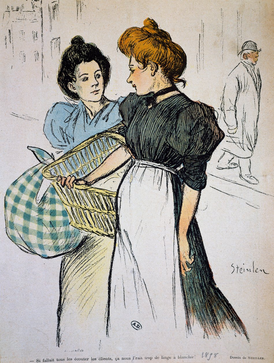 Mosónők, nyomtatvány, Franciaország alkotó: Théophile Alexandre Steinlen