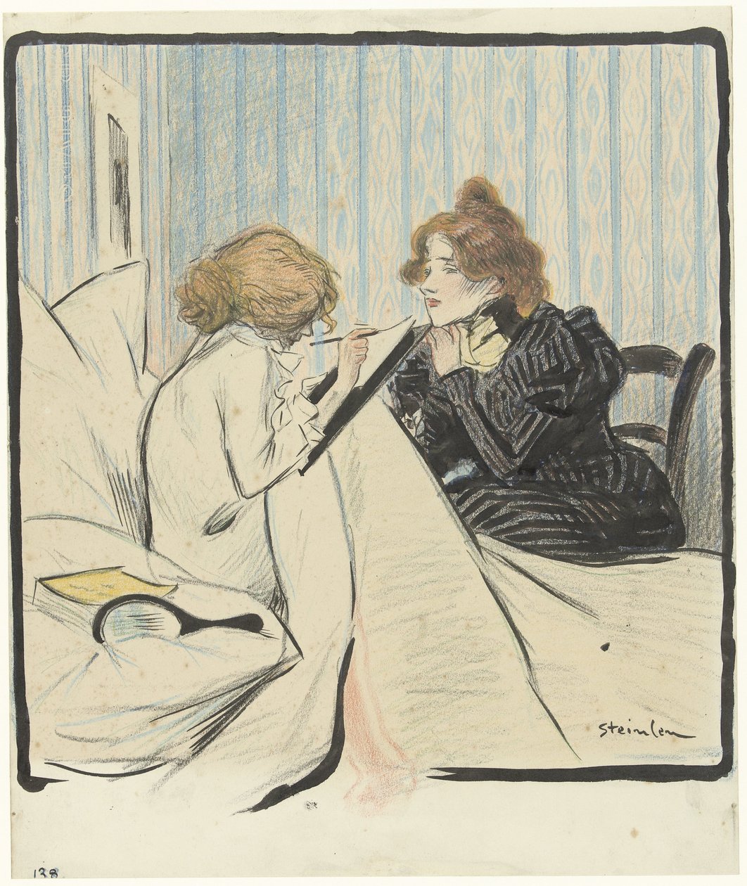 Két nő a hálószobában alkotó: Théophile Alexandre Steinlen