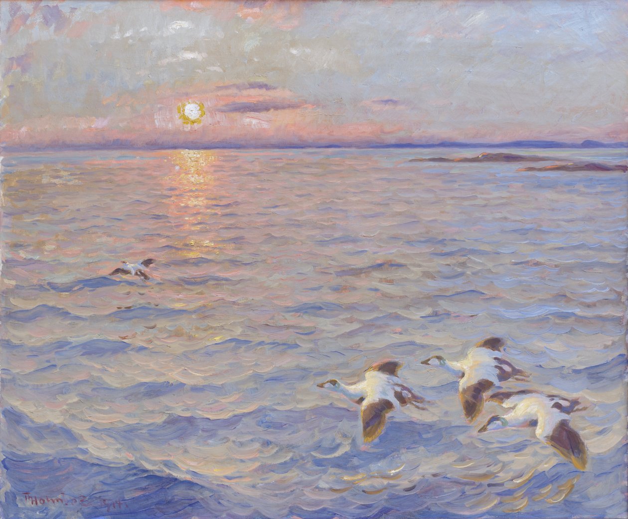 Naplemente a Norvég-tenger felett alkotó: Thorolf Holmboe