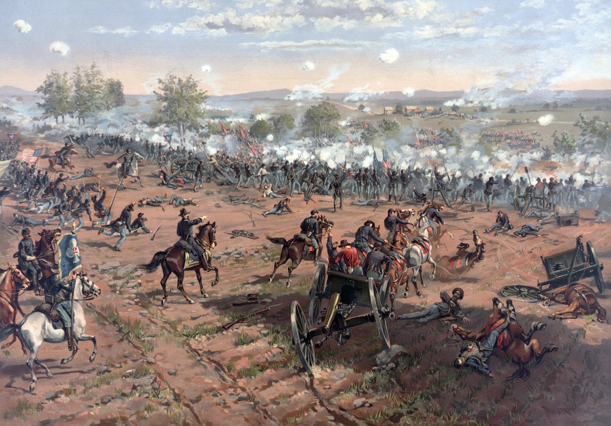 Gettysburgi csata, pub. L Prang & Co., 1886 alkotó: Thure de Thulstrup
