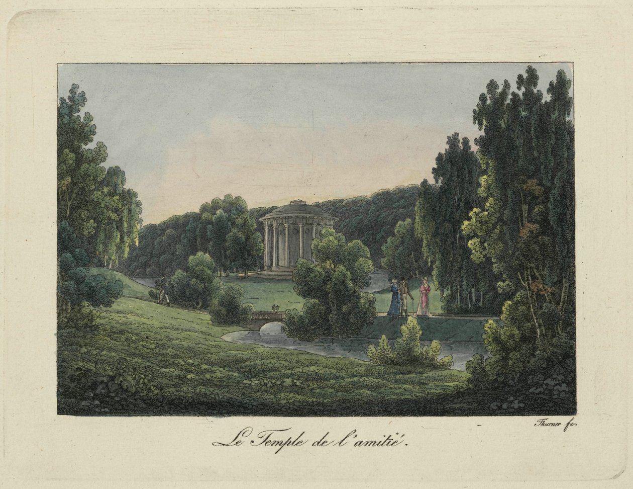 Kilátás a Pavlovszki Barátság-templomra, 1810-es évek. alkotó: Thurner