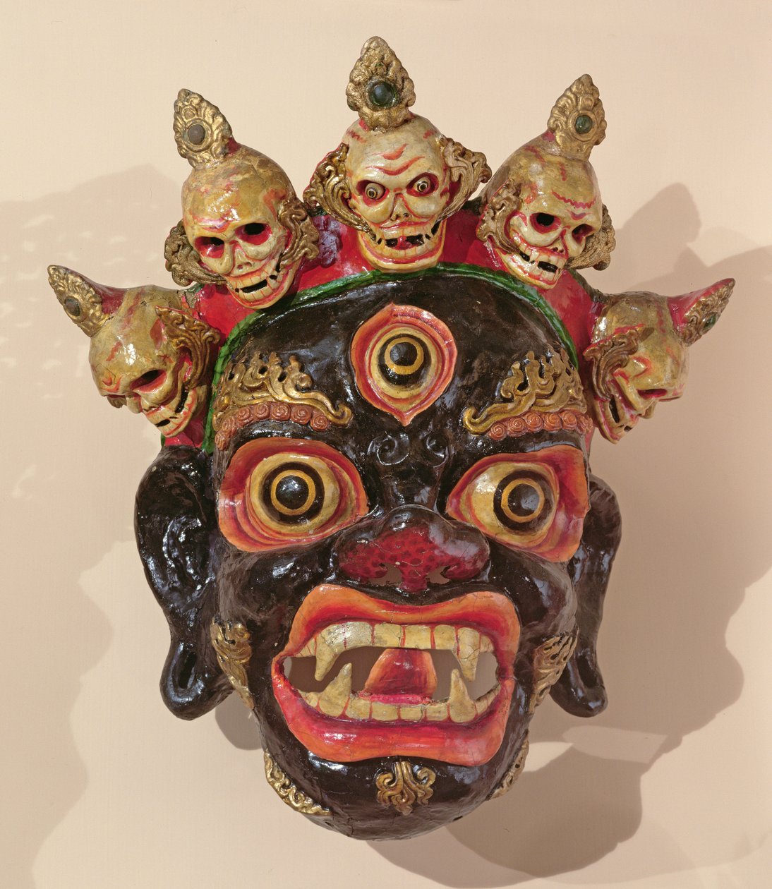 Mahakala táncmaszk (festett fa) alkotó: Tibetan School