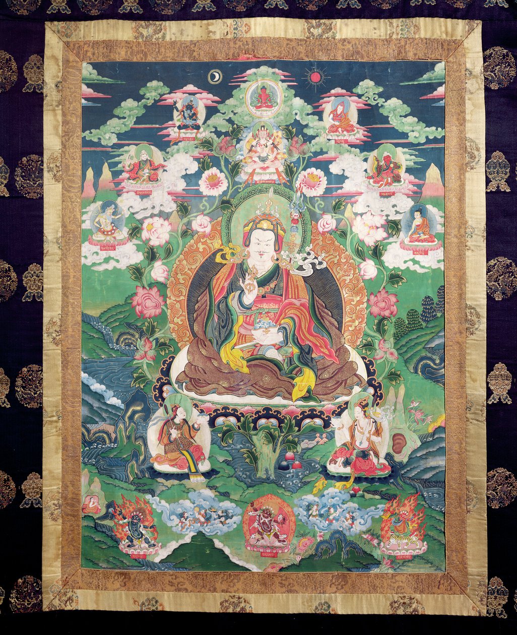 Padmasambhava Tanka, i.sz. 749 körül (festett ruha) alkotó: Tibetan School