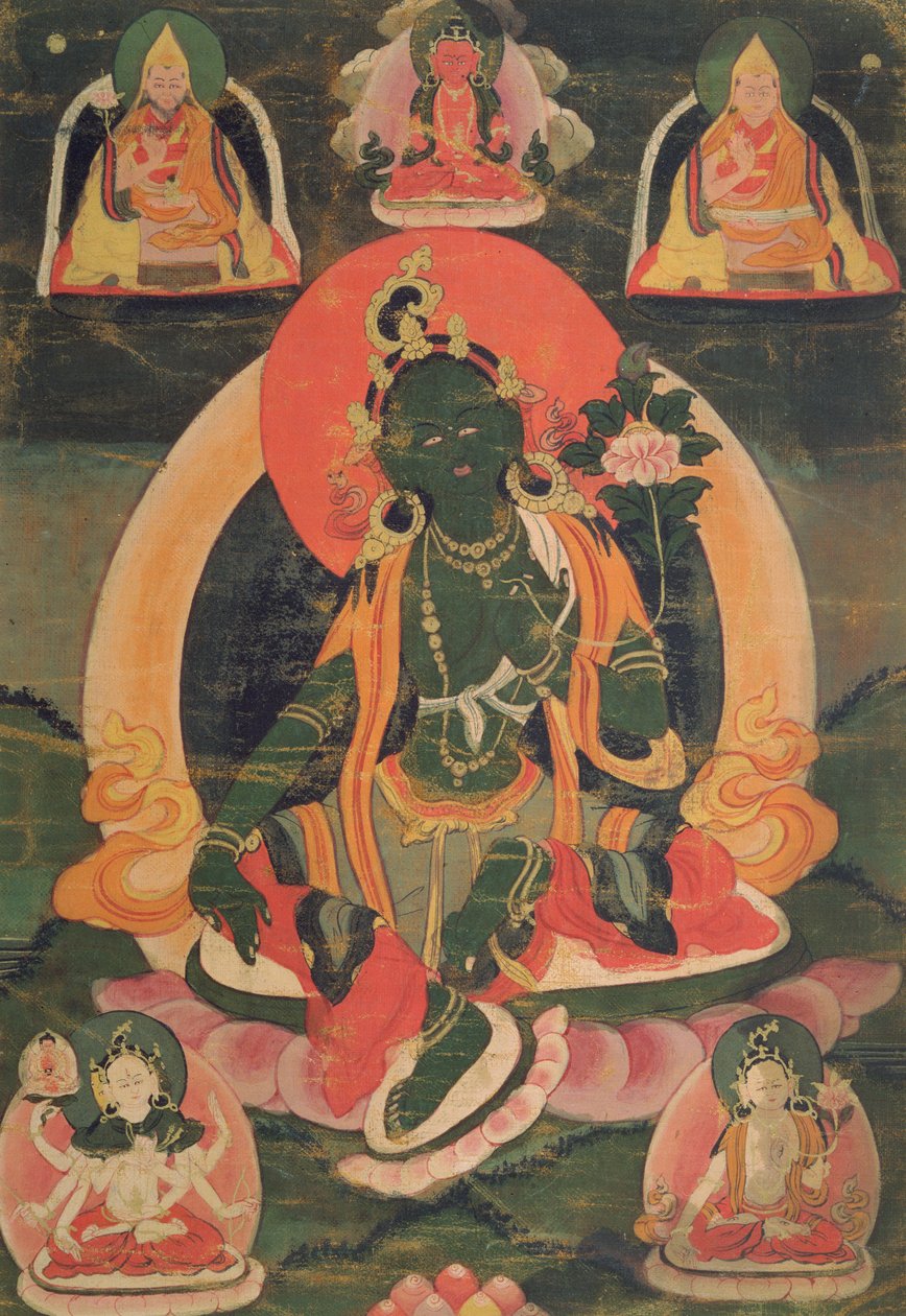 CBL Tb 1836 Green Tara (wc és gouache, pamut) alkotó: Tibetan School