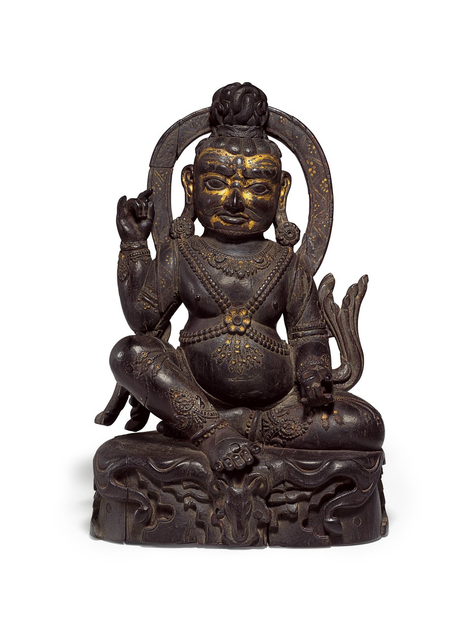 Mahasiddha figurája (aranyozott zitán) alkotó: Tibetan School