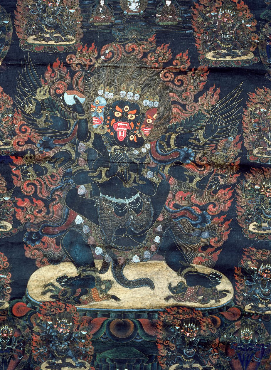 Mandala (festett pergamen) alkotó: Tibetan School