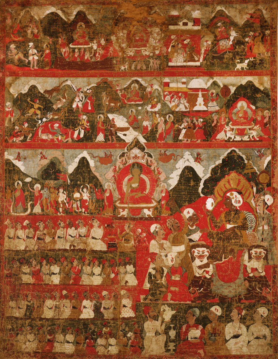 Thanka (festett selyem) alkotó: Tibetan School
