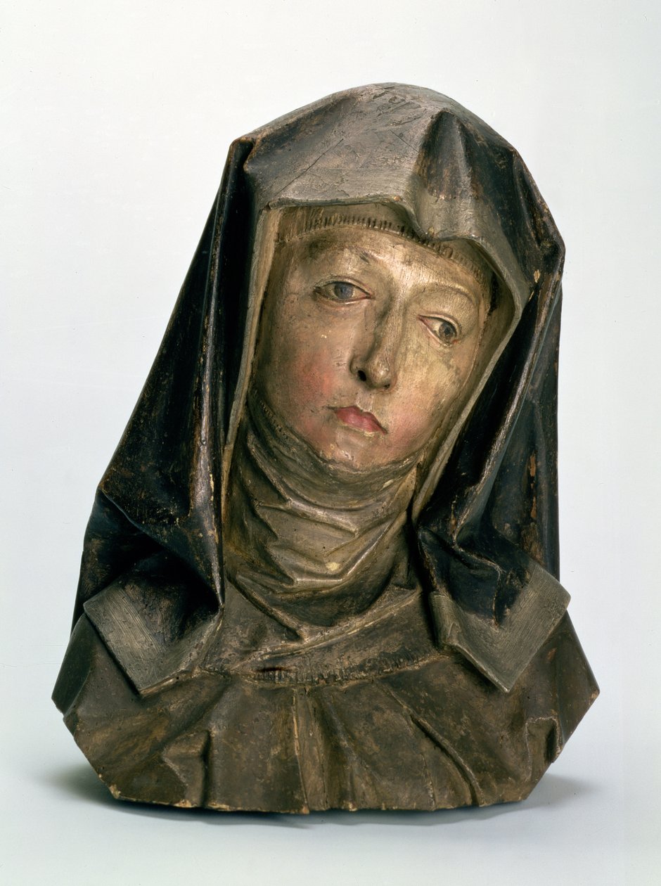 Szent Anna feje, 1500-10 (festett fa) alkotó: Tilman Riemenschneider