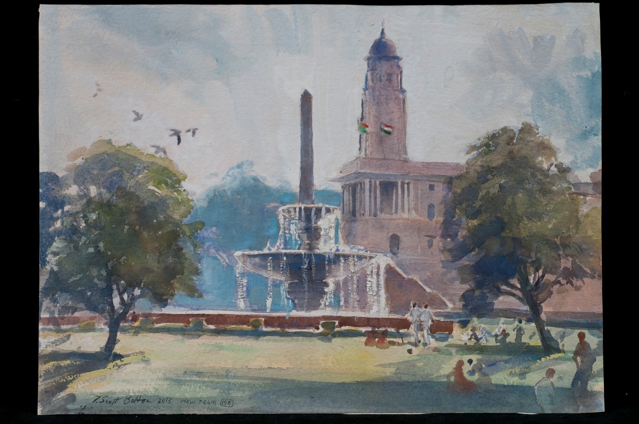 Szökőkút, Rajpath, Újdelhi, 2013 alkotó: Tim Scott Bolton