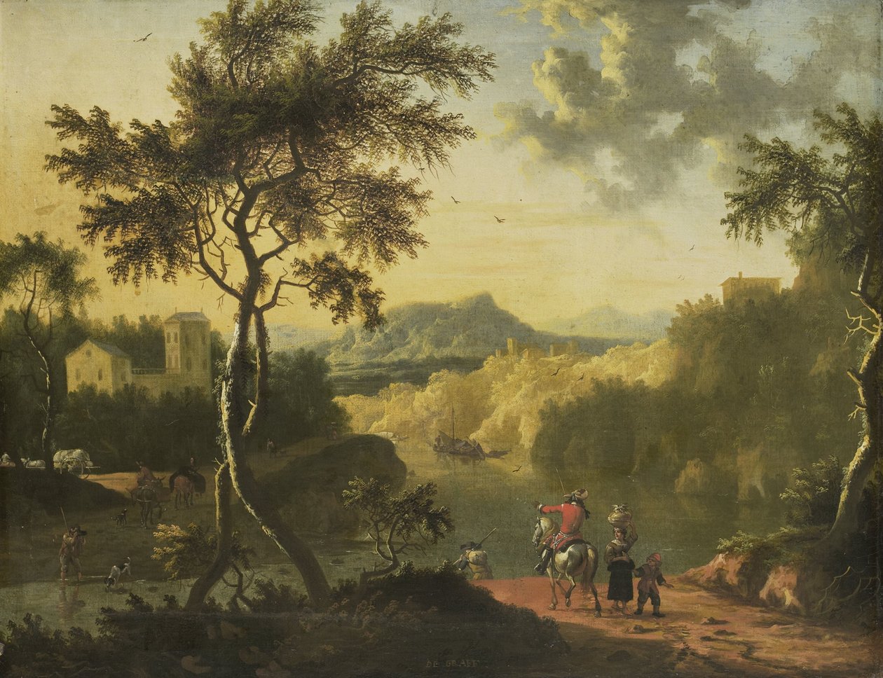 Olasz táj alkotó: Timotheus de Graef (attributed to)