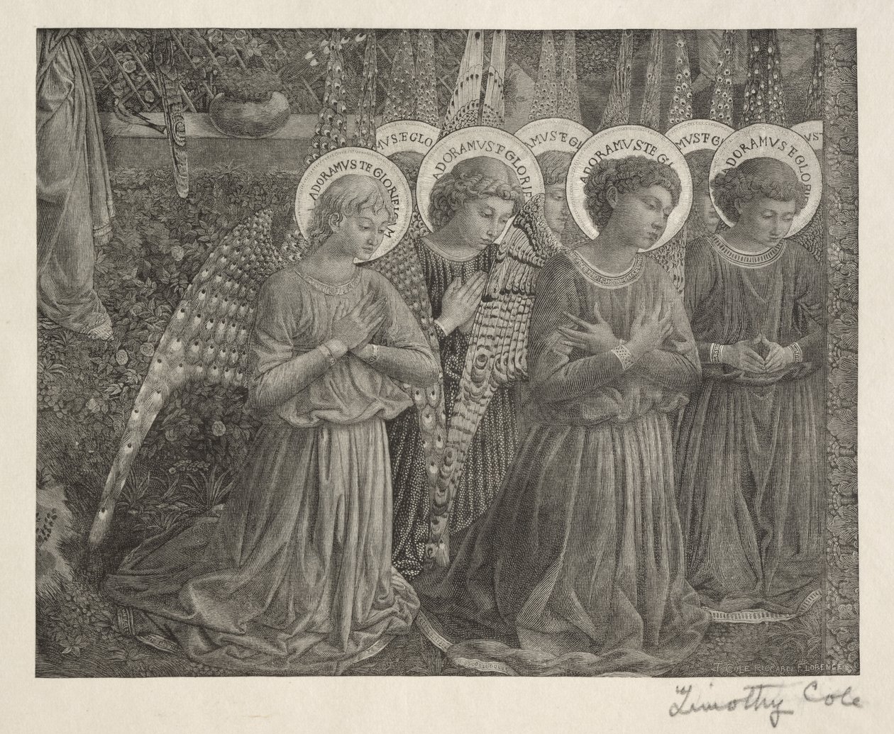 Régi olasz mesterek: Angyalcsoport, 1888-1892. alkotó: Timothy Cole