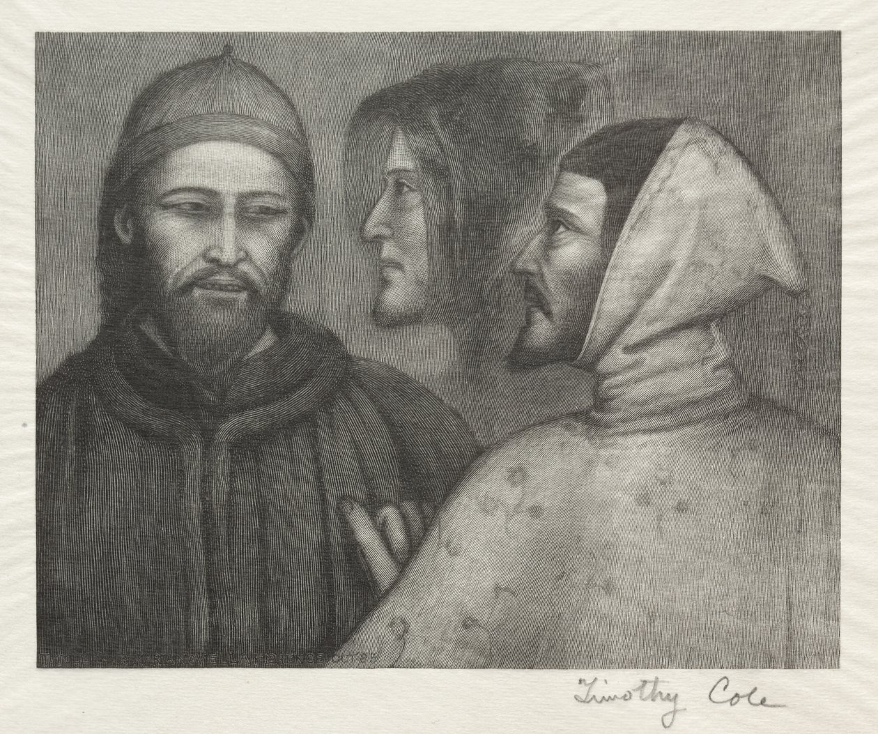 Régi olasz mesterek: Három fej, 1885. alkotó: Timothy Cole