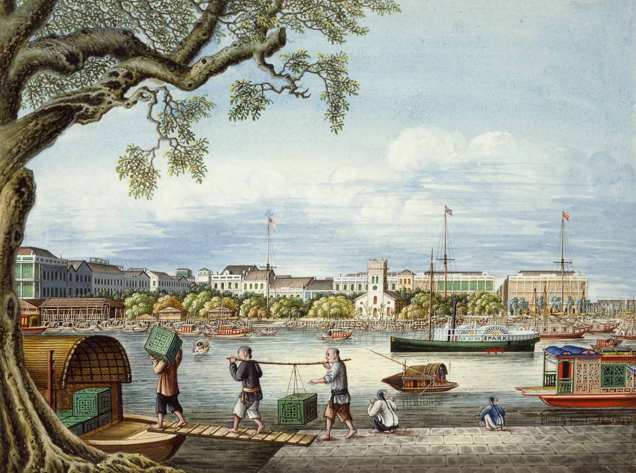 A kantoni hongok, 1852 körül (gouache, papír) alkotó: Tinqua