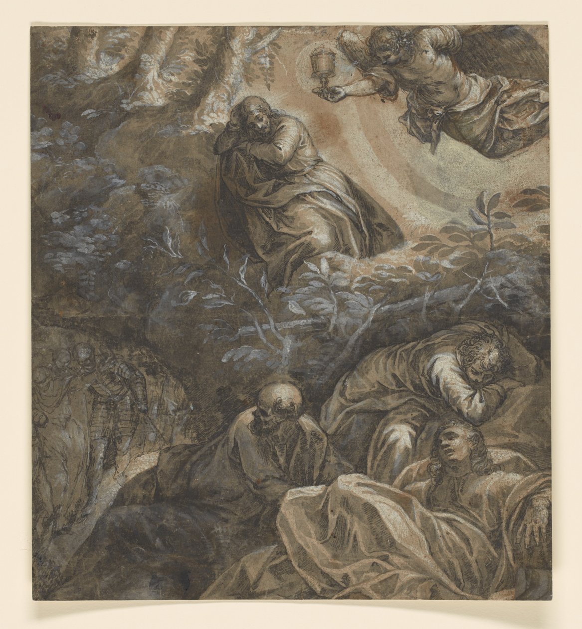 Krisztus az olajfakertben alkotó: Tintoretto