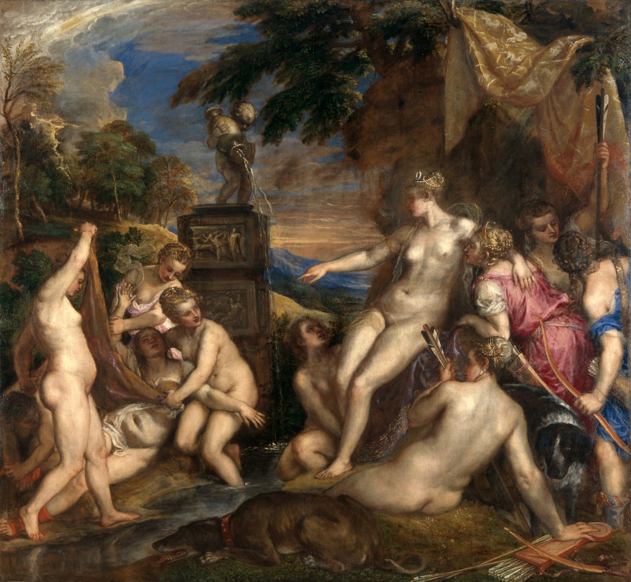 Diana és Callisto alkotó: Tiziano Vecelli