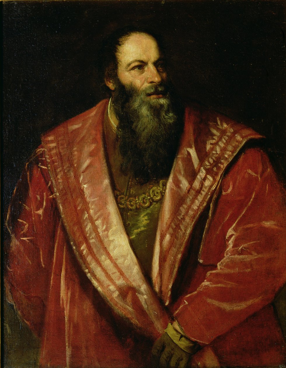 Pietro Aretino ("Aretin") portréja (1492-1556) alkotó: Tiziano Vecelli