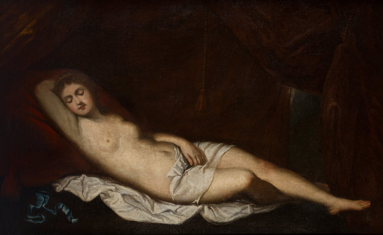 Alvó Vénusz, 1510-76 körül (olaj, vászon) alkotó: Titian (c.1488 1576) (after)