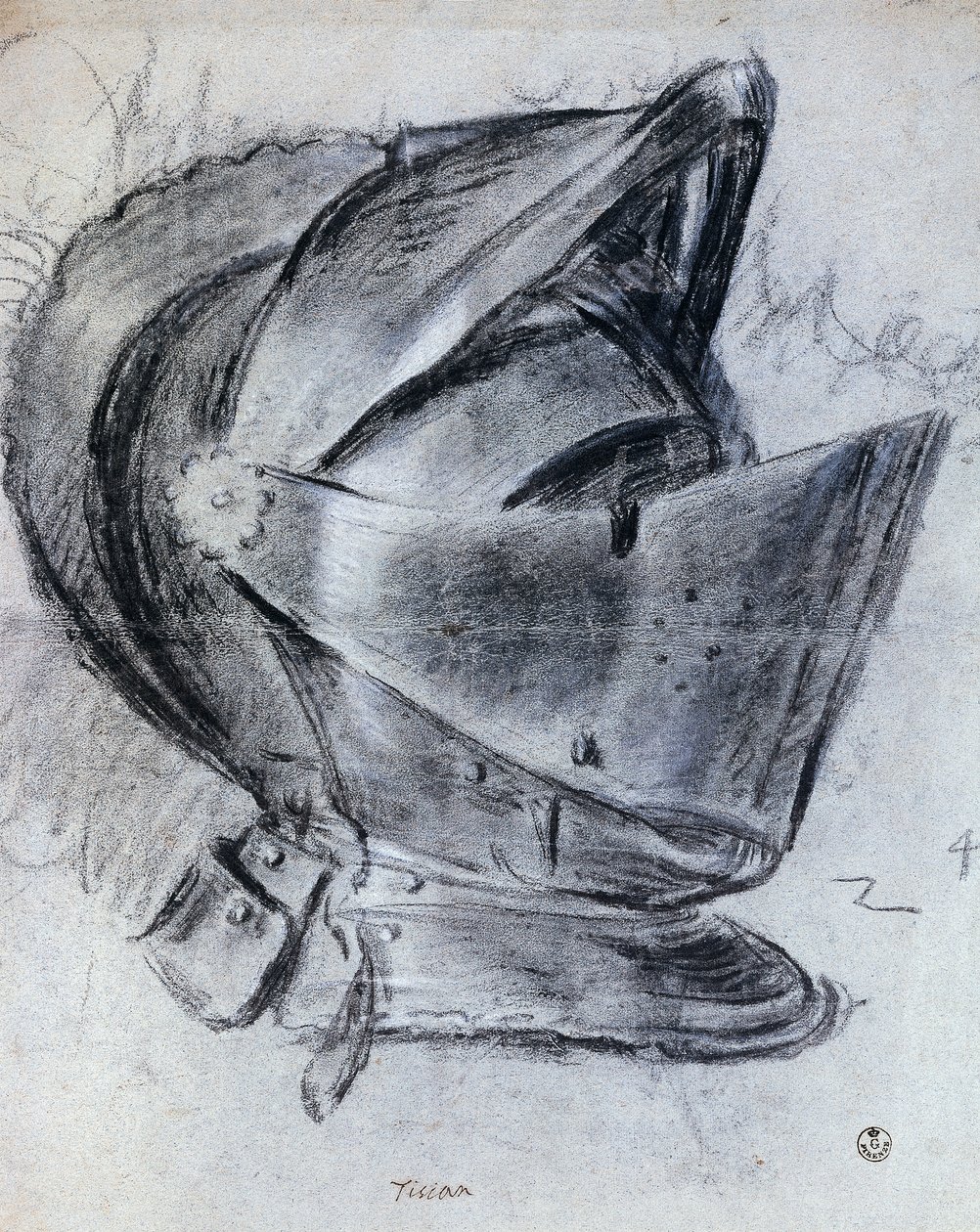 Tizian sisakja (kb. 1490-1576), rajz alkotó: Titian (c.1488 1576)
