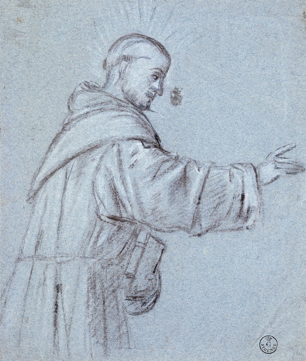Tizianus szerzetese (kb. 1490-1576), rajz alkotó: Titian (c.1488 1576)