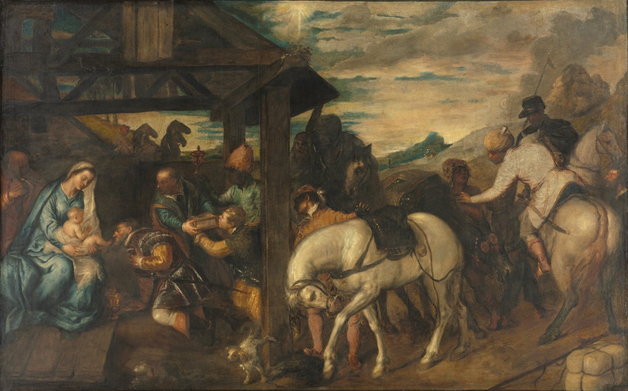 A mágusok imádása alkotó: Titian