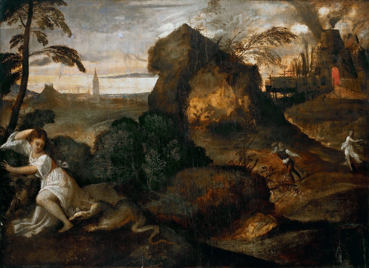 Orpheus és Eurydice, kb. 1505-1510. alkotó: Titian